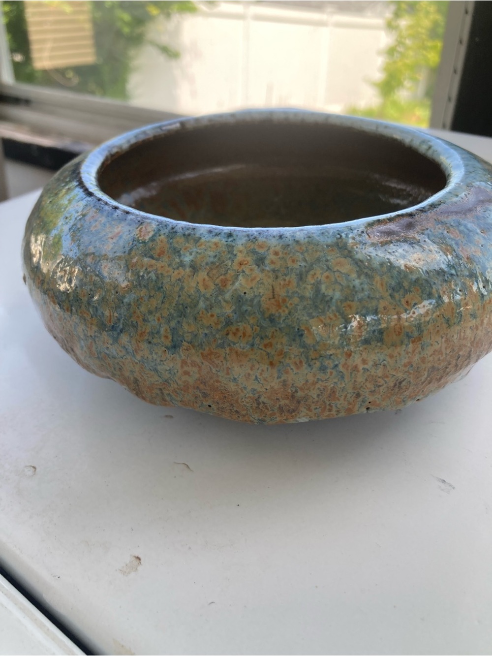 Bob Levin
Handcrafted 7 inch Ceramic Planter in Blue and Tan Glaze